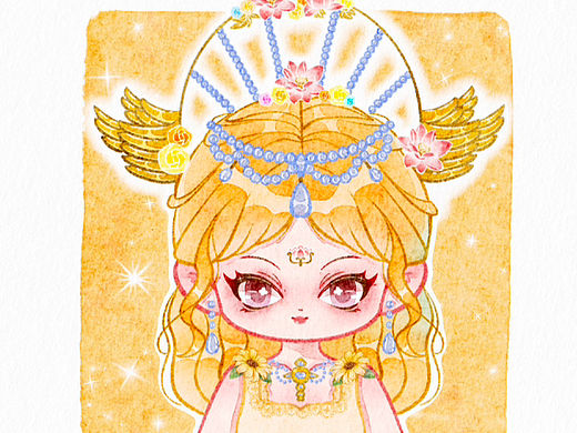 清粉彩绿里花形杯