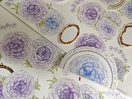 水彩胶带花毛茛