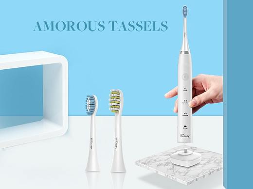 声波磁悬浮电动牙刷介绍三挡单按键无线充电