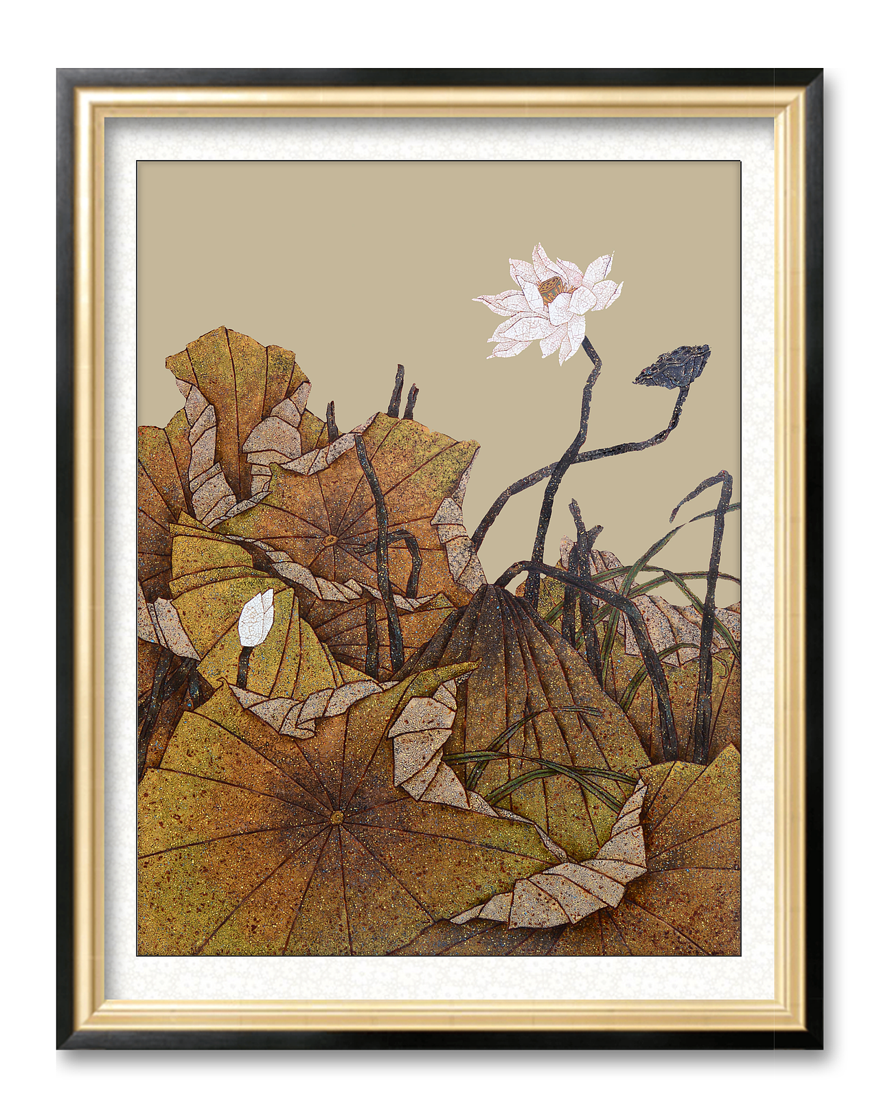 唐群伟漆画作品《芦影荷风》（图ZMjk0ODQxNzUy） - 绘画 - 站酷设计师古得猫骑士原创素材 - 站酷ZCOOL