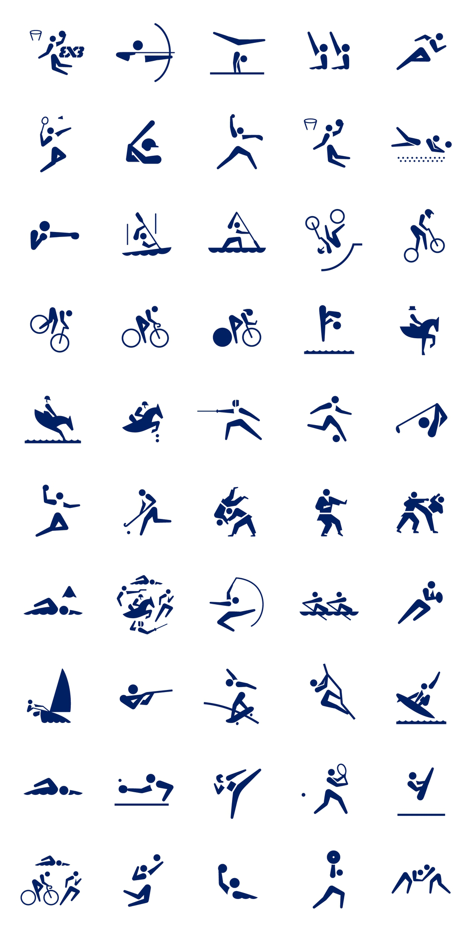2020年奥运会体育图标图片