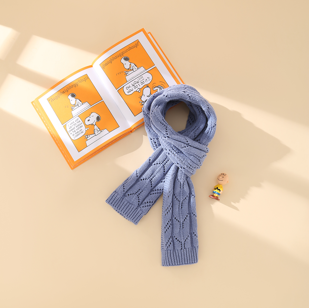 史努比儿童保暖毛线围巾,缤纷多彩,给你更多的选择