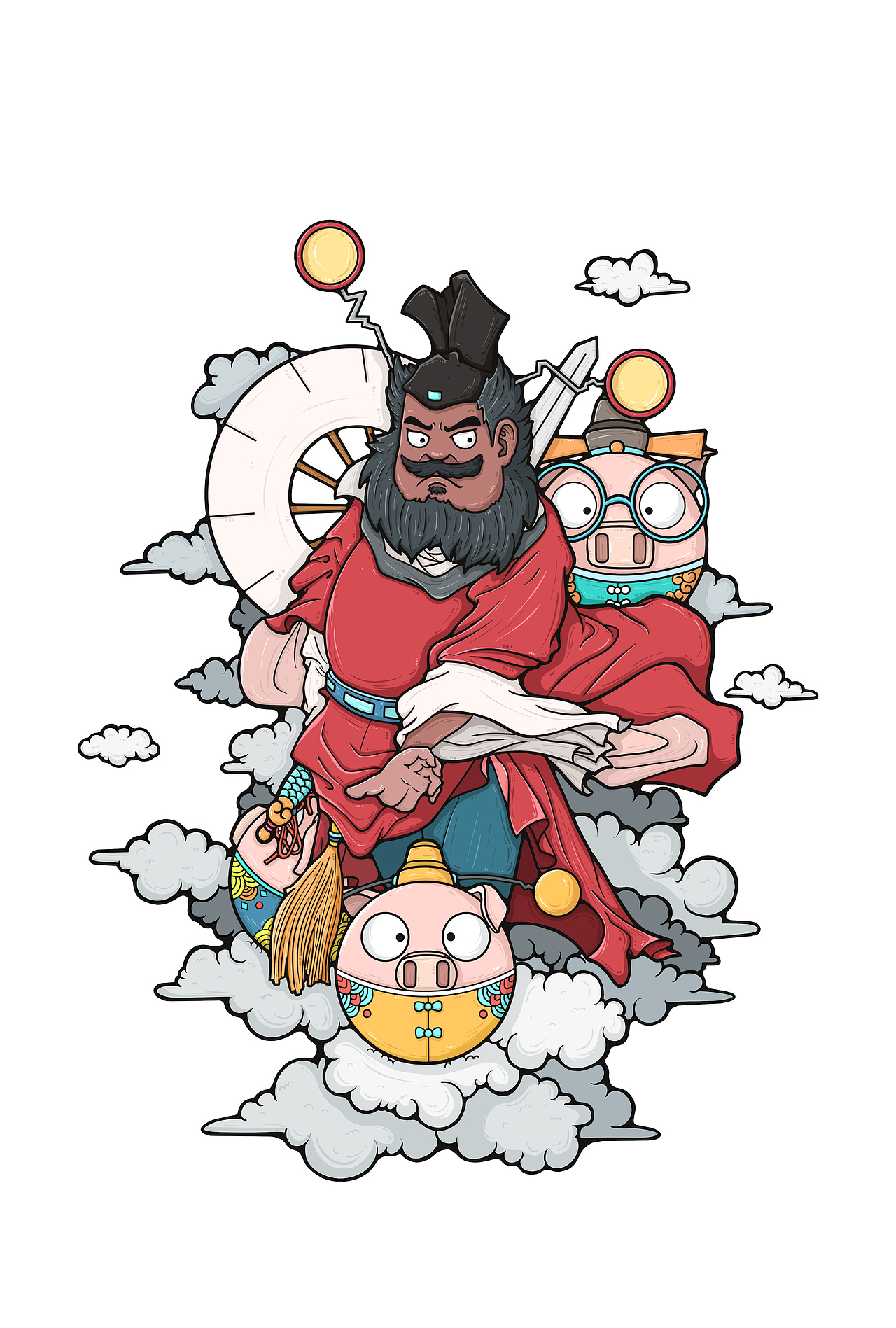 钟馗猪年形象（图ZMTQ1ODEwOTUy） - 创作习作 - 站酷设计师冻粉原创素材 - 站酷ZCOOL