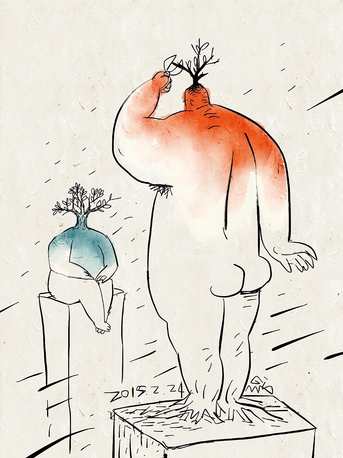 吉祥物语的插画日记(二十三)2015年2月天天插画集(图ZMjUwMDAxNzI=) - IP形象 - 站酷设计师吉祥物语原创素材 - 站酷ZCOOL