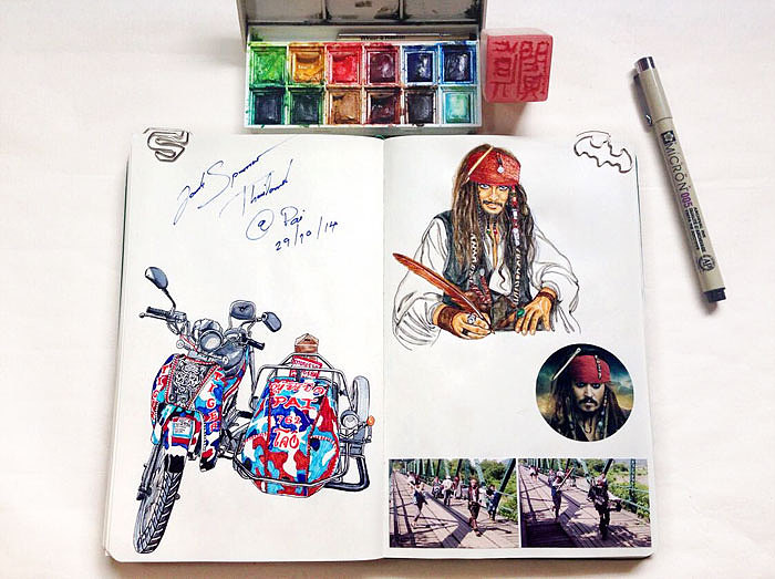 【This is Thailand】泰国手绘游记插画(图ZNDg3NDcyNDA=) - 商业插画 - 站酷设计师阗真原创素材 - 站酷ZCOOL