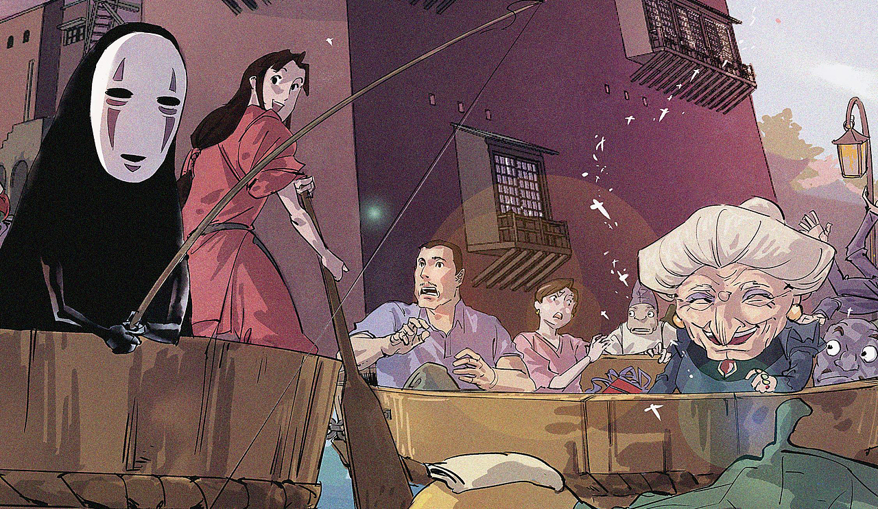 《绘影忆》第十三忆（荐）——《千と千尋の神隠し》（图ZMTY0NzYyNzI0） - 艺术插画 - 站酷设计师刘鑫阔原创素材 - 站酷ZCOOL
