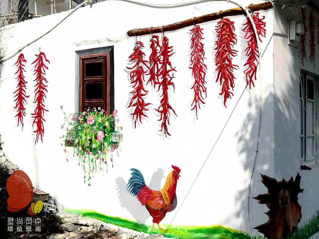 彩色乡村|其他|墙绘/立体画|壁尚灵点 - 原创作品 - 站酷 (zcool)