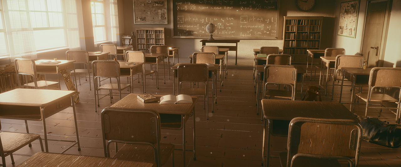 Classroom Interior Style Rendering 『2024』(图ZMzY5Mzc0ODQ4) - 场景 - 站酷设计师LIANGNicholas原创素材 - 站酷ZCOOL