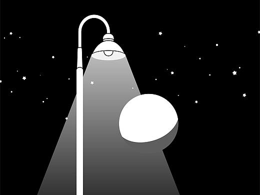 B&W | 黑白 极简 线条 插画