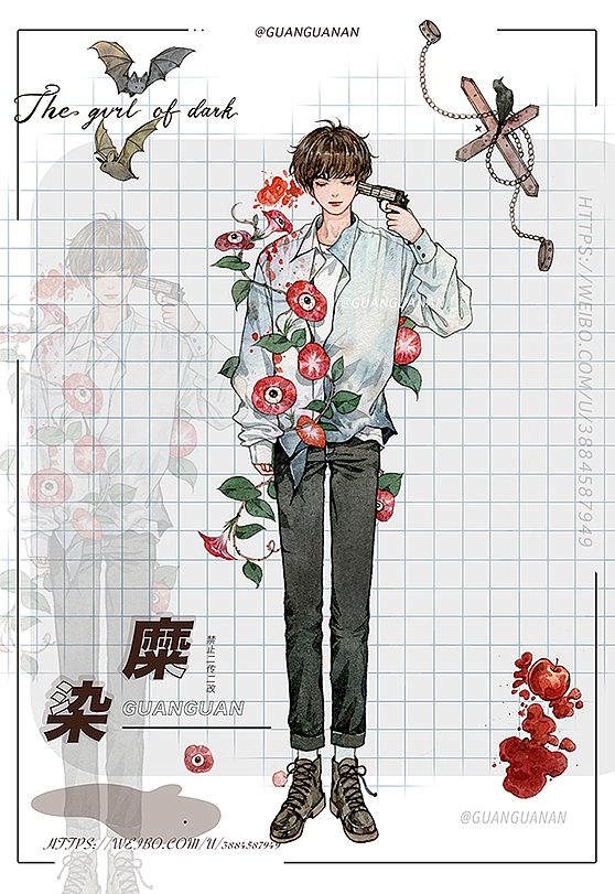 暗黑系列之糜染🖤（图ZMjgwNjU5OTQw） - 商业插画 - 站酷设计师官官an原创素材 - 站酷ZCOOL
