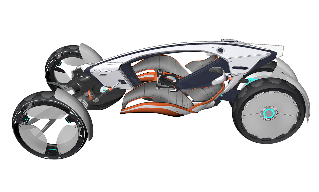 Rhino/Keyshot建模渲染习作18—交通工具