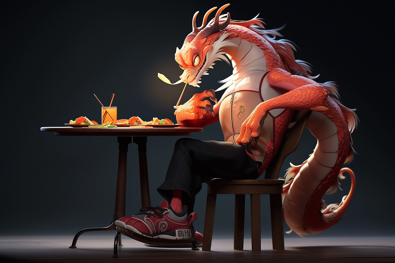 贵州龙大哥辣子鸡品牌，广告IP插画设计，广告人物创作（图ZMzYzNTEyMzU2） - IP形象 - 站酷设计师班尼設計工作室原创素材 - 站酷ZCOOL