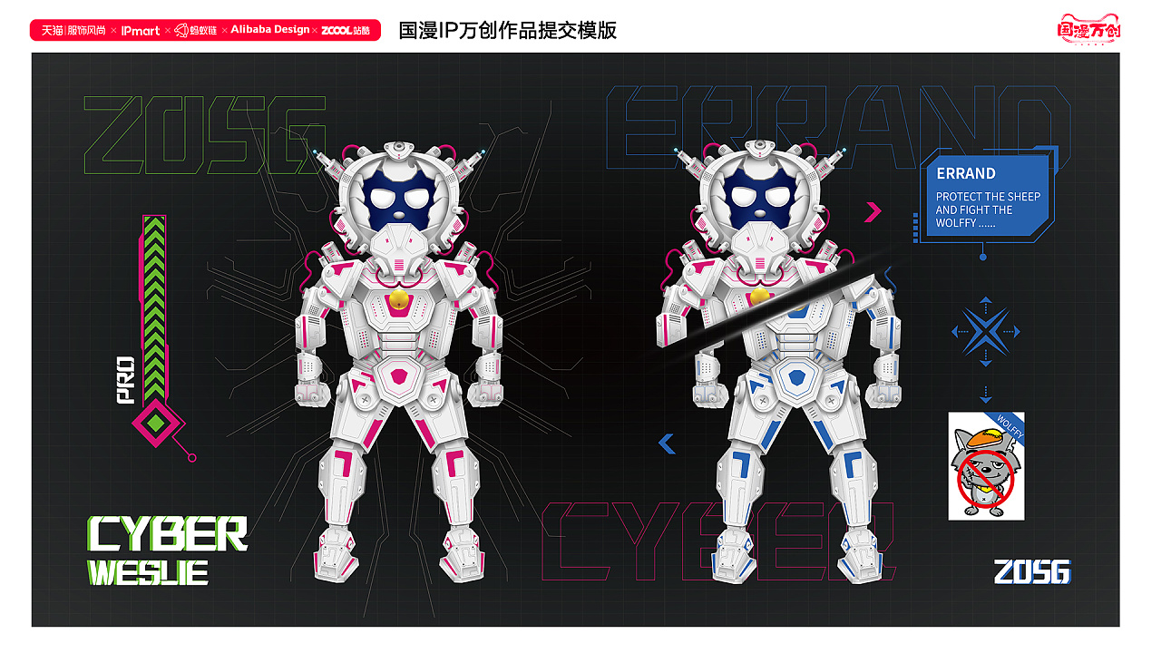 喜羊羊 x 赛博机甲2056(ip形象二次创作)