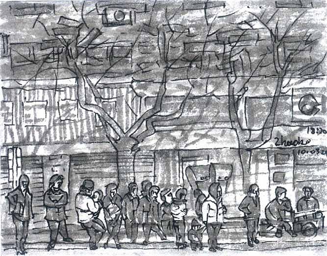 城市脉搏——从韦曲到张家堡（14）（图ZODk5NjIzNjg=） - 绘画 - 站酷设计师东征蚁原创素材 - 站酷ZCOOL
