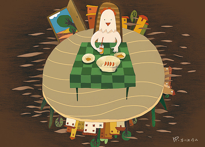 一个人剧场（4）（图ZNzQ3NjcwNjg=） - 商业插画 - 站酷设计师苏小泡原创素材 - 站酷ZCOOL