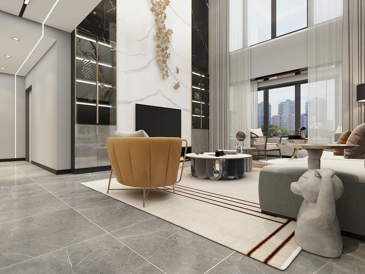 四川邻水邻州府揽山郡235平方复式简约六居室