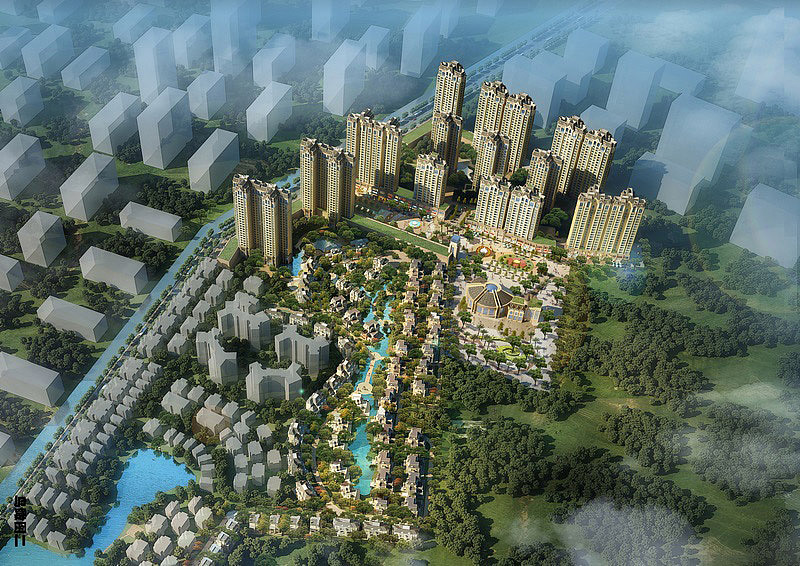 常平玫瑰花园商业住宅楼规划设计