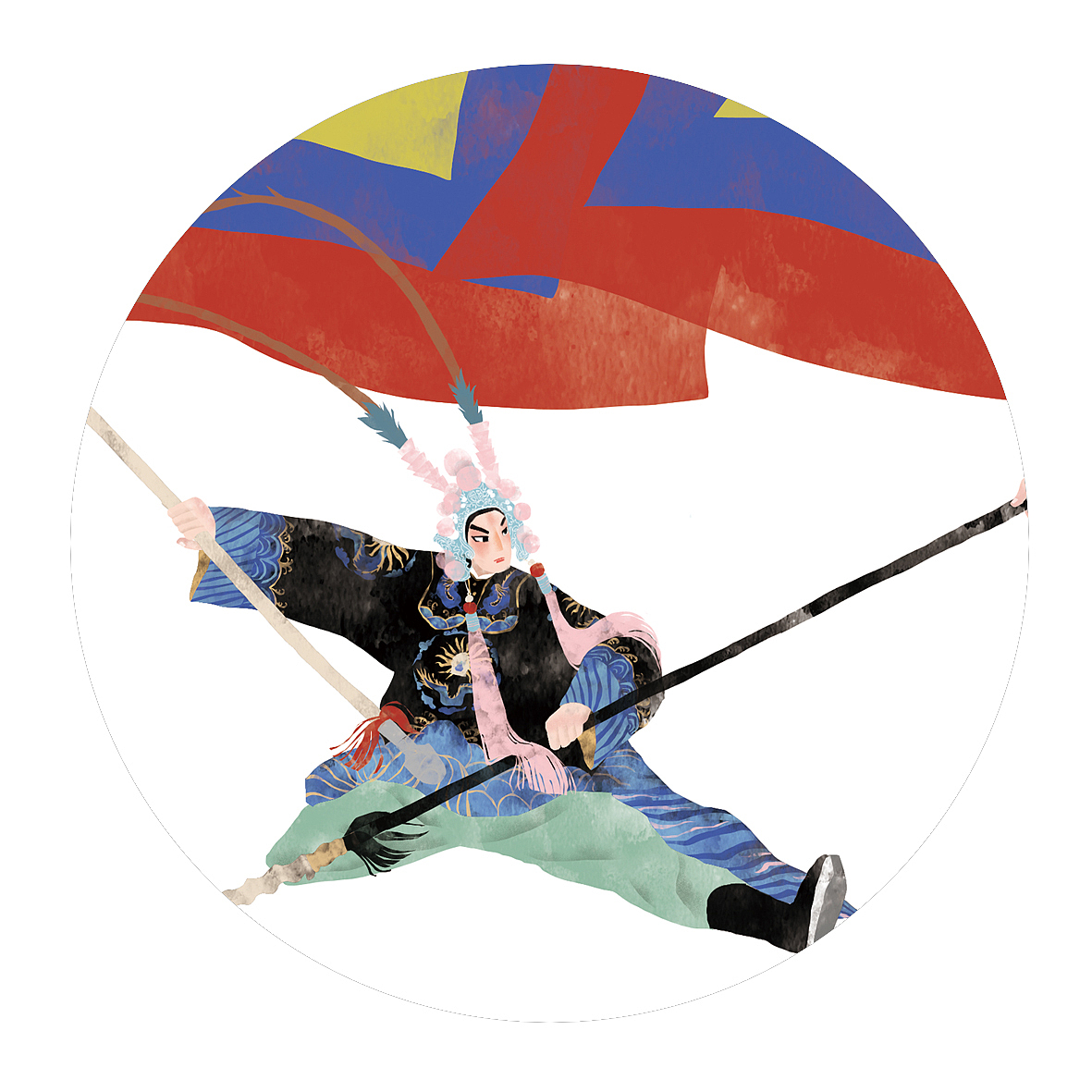 戏曲小画（图ZMzEwMzY5MTI0） - 商业插画 - 站酷设计师妞妞n_n原创素材 - 站酷ZCOOL