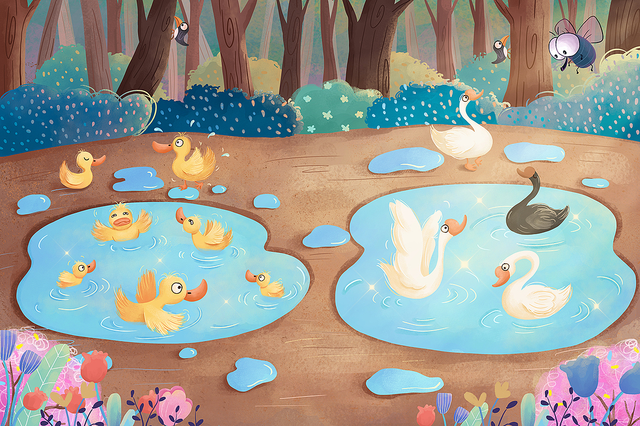 动物澡堂（图ZMTkzOTE1MTA0） - 绘本 - 站酷设计师小花椒呀原创素材 - 站酷ZCOOL