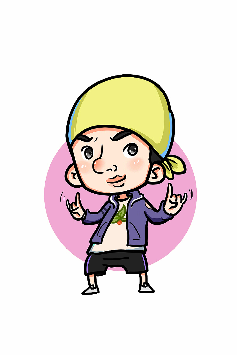 去年画的一套跑男q版