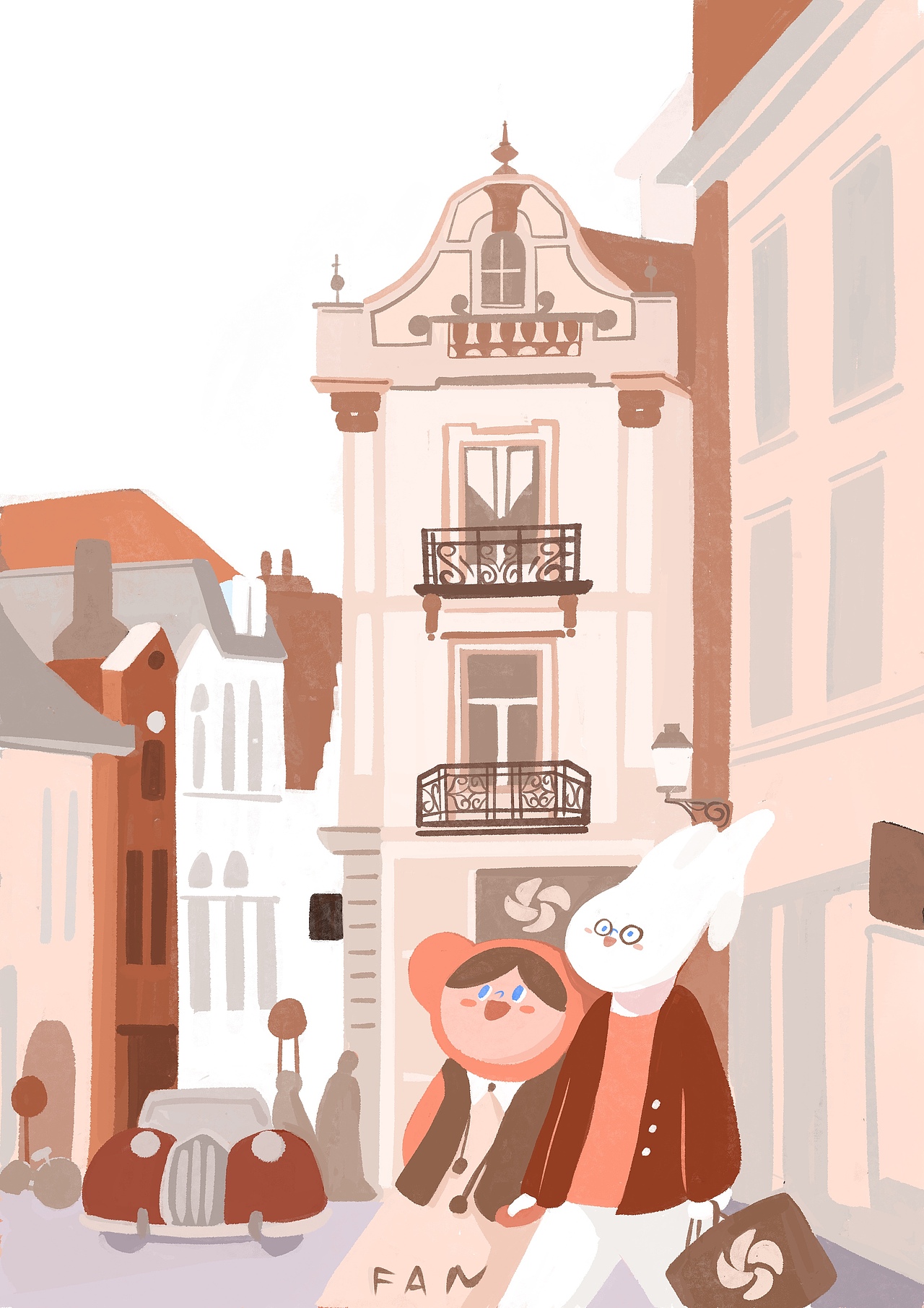 Ip形象/小飯的歐洲旅行系列（圖ZMjA3MjE3MDEy） - 兒童插畫 - 站酷設計師小桃子老師原創(chuàng)素材 - 站酷ZCOOL