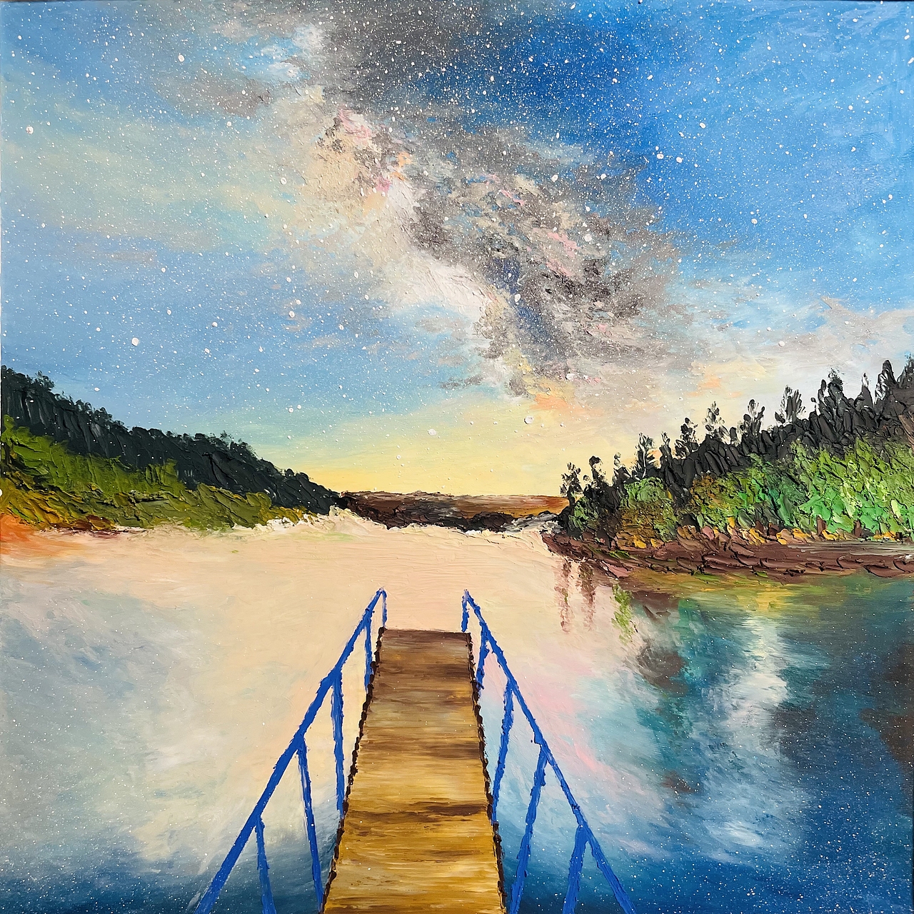 油画棒作品 星辰