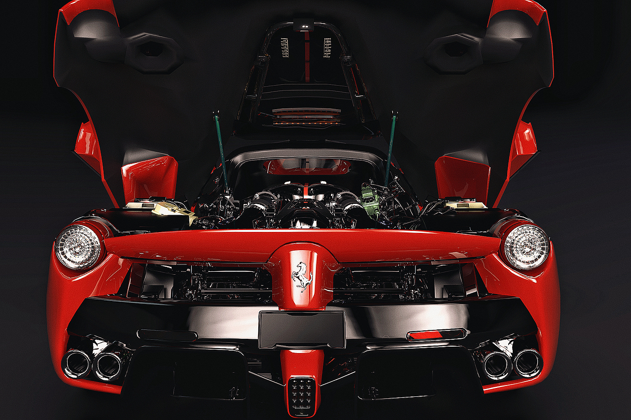 laferrari内部发动机构造