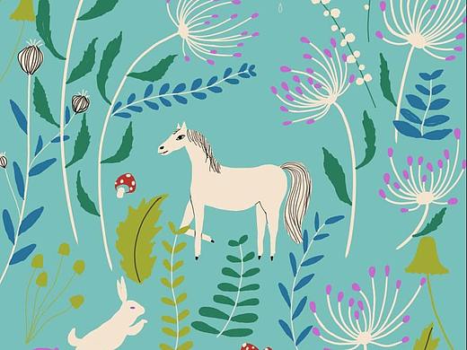 阳光彩虹小白马