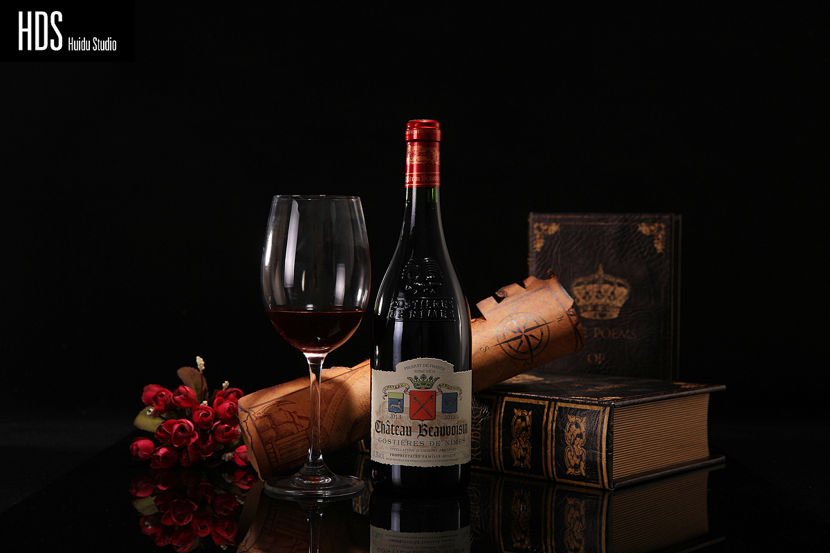 红酒静物实景拍摄