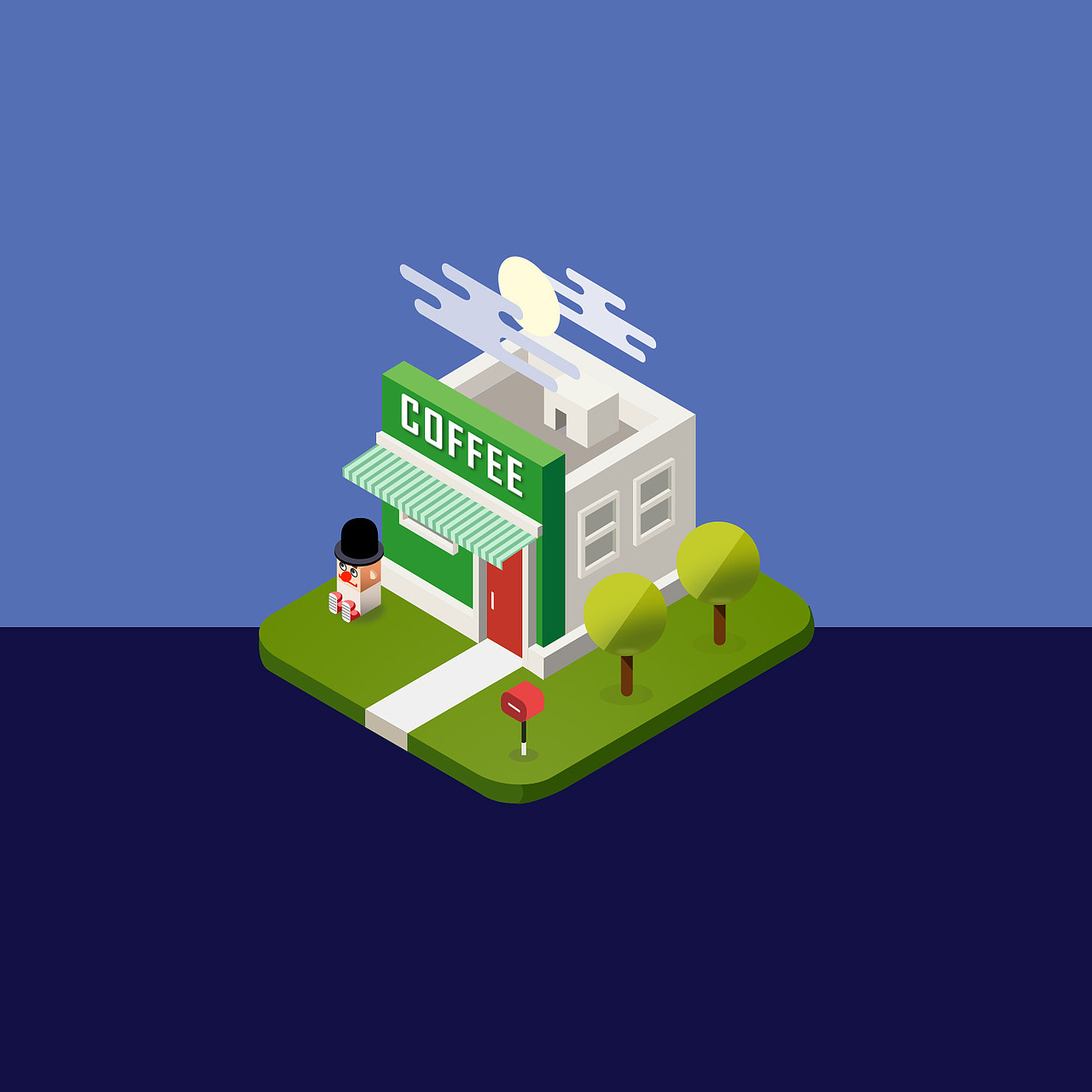 ps练习立体场景