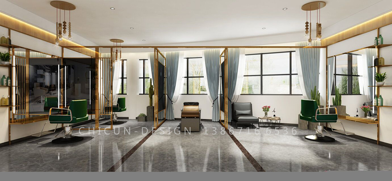 尺寸设计|金卓美容美发医疗整形会所现代新中式科技风