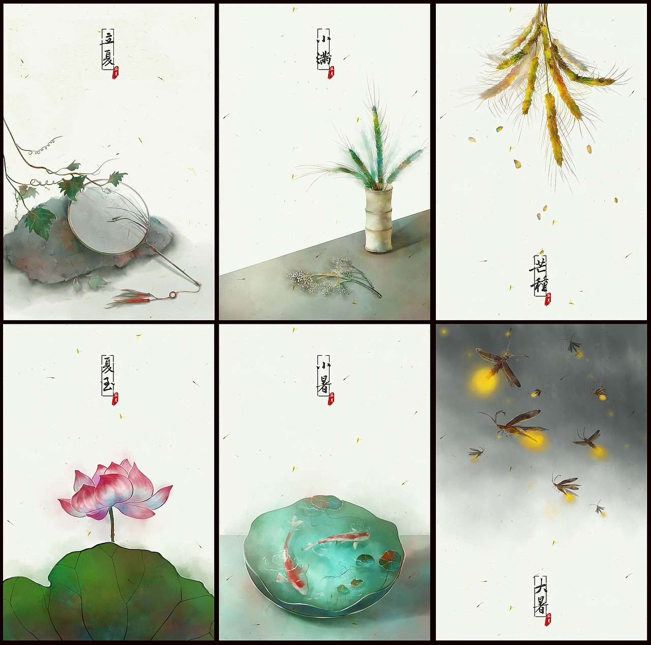 二十四节气合集（图ZMjIwNjM0ODcy） - 创作习作 - 站酷设计师我是无月原创素材 - 站酷ZCOOL