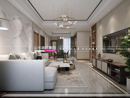 天慧紫辰阁143平方新中式装修效果图（个人主页-ZNDQzMjY0Mjg=） - 家装设计 - 站酷设计师山水装饰赵晓红原创素材 - 站酷ZCOOL