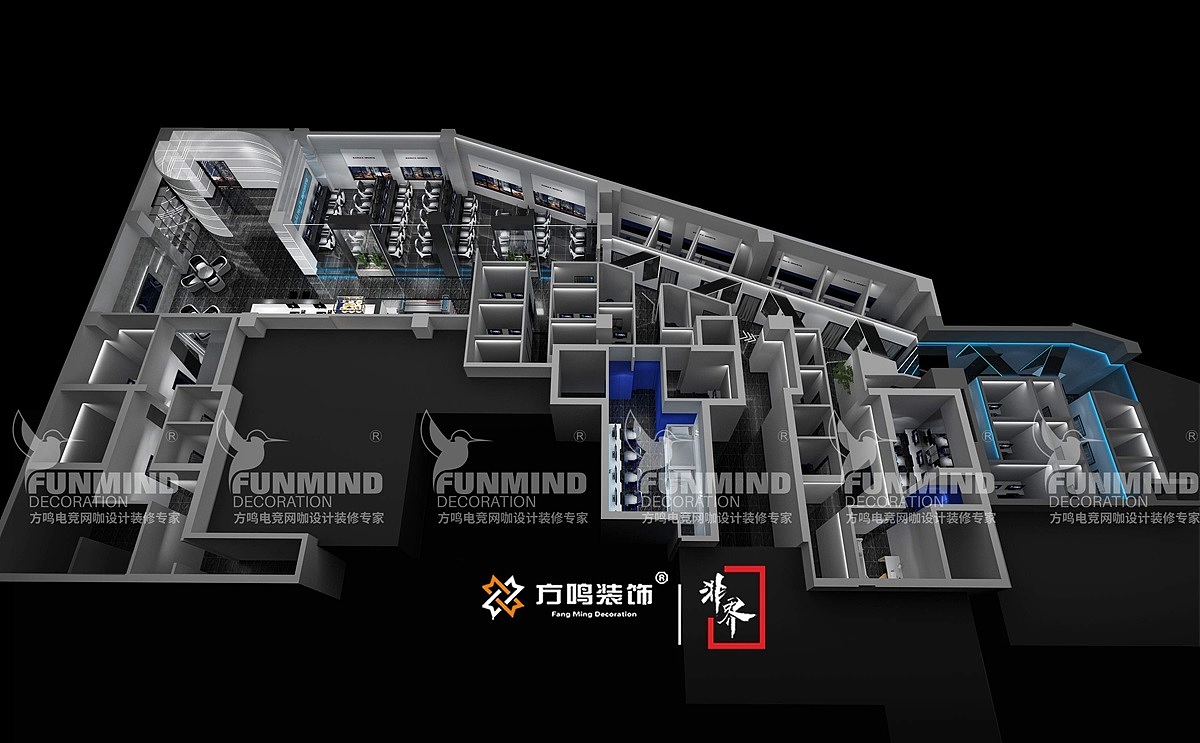 鸟瞰图-电竞馆|电竞酒店综合体设计装修_赛瑞电竞综合体设计