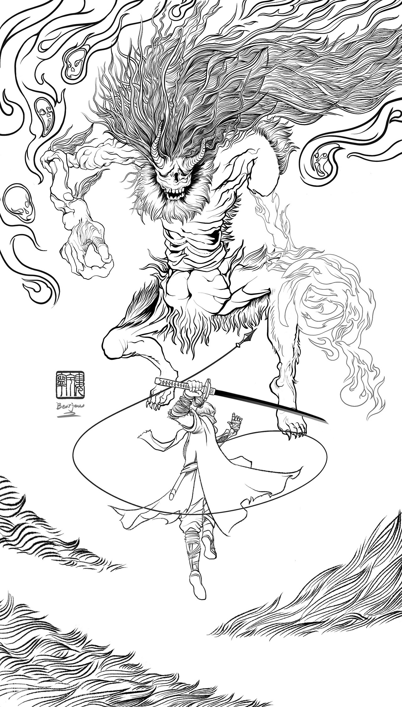 《只狼：怨恨之鬼》（图ZMjkyNTMzMjgw） - 创作习作 - 站酷设计师Bearjew原创素材 - 站酷ZCOOL