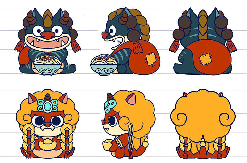 神兽村饕餮貔貅ip 设计