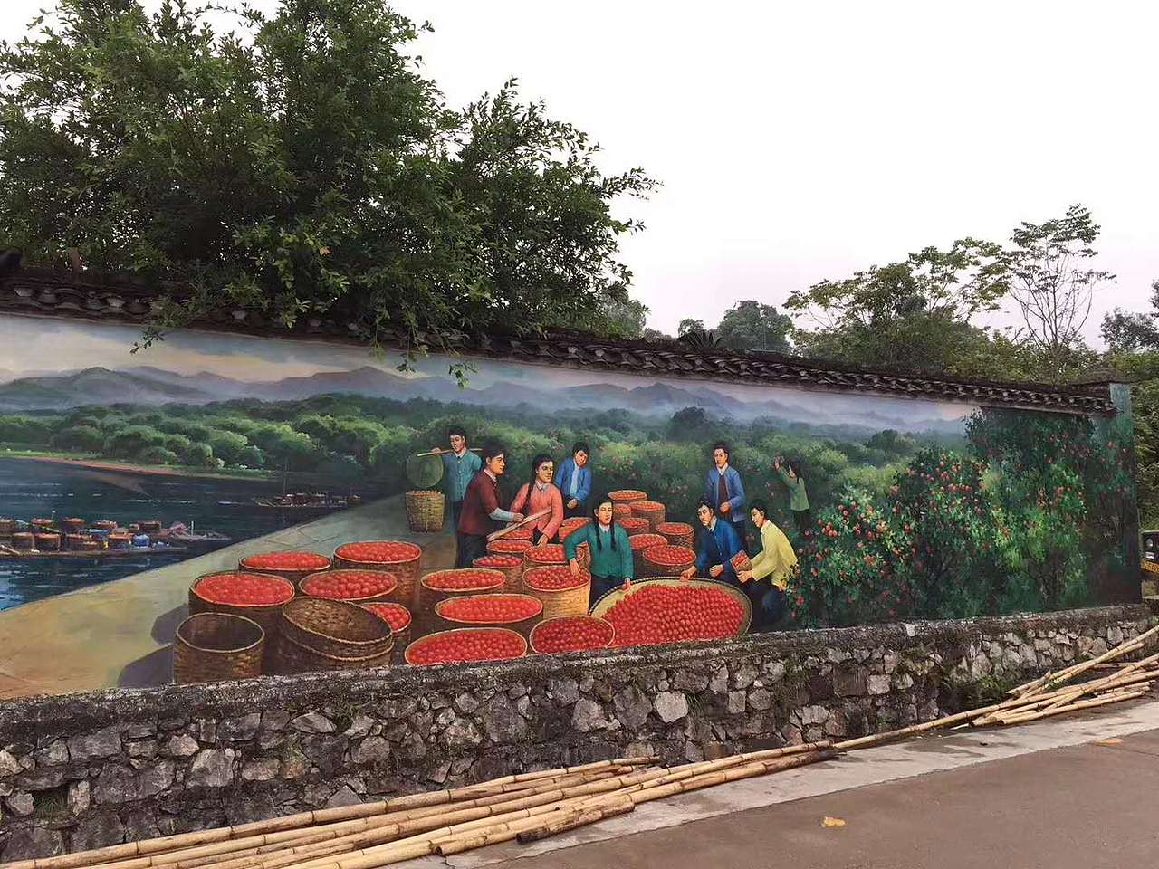 美丽乡村墙绘—墙绘实力作品（图ZMTUxMTQxNDMy） - 新锐潮流插画 - 站酷设计师济南卓异墙绘艺术原创素材 - 站酷ZCOOL
