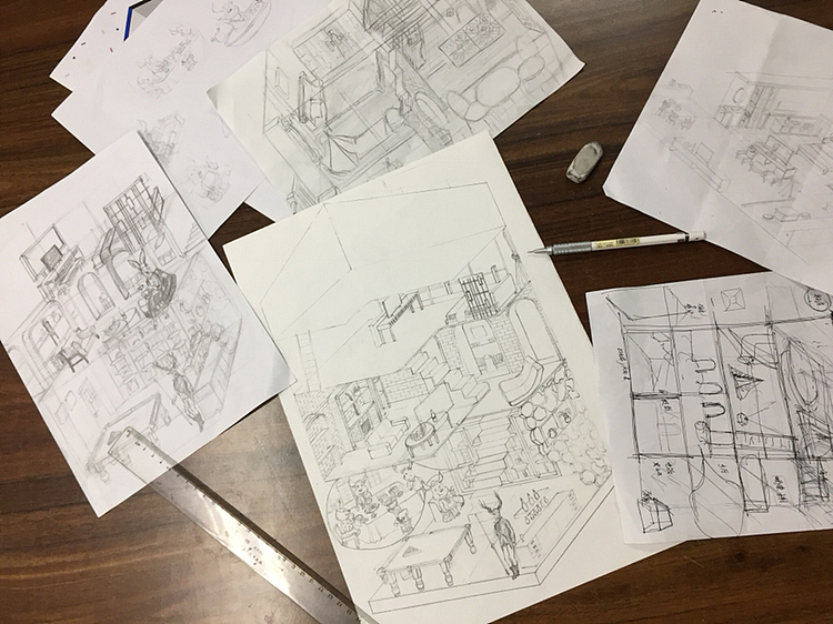 【且听风吟乡村度假民宿剖面图】