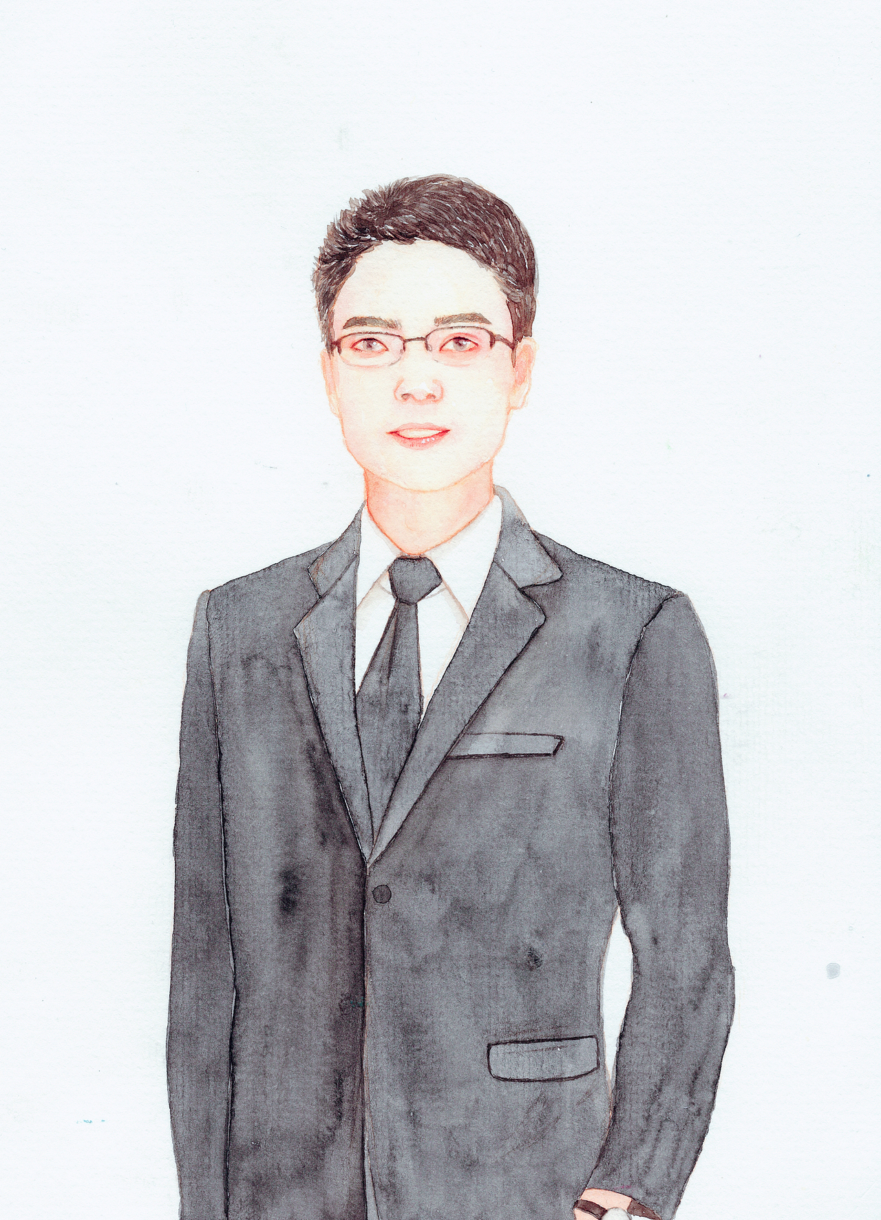水彩男性人物