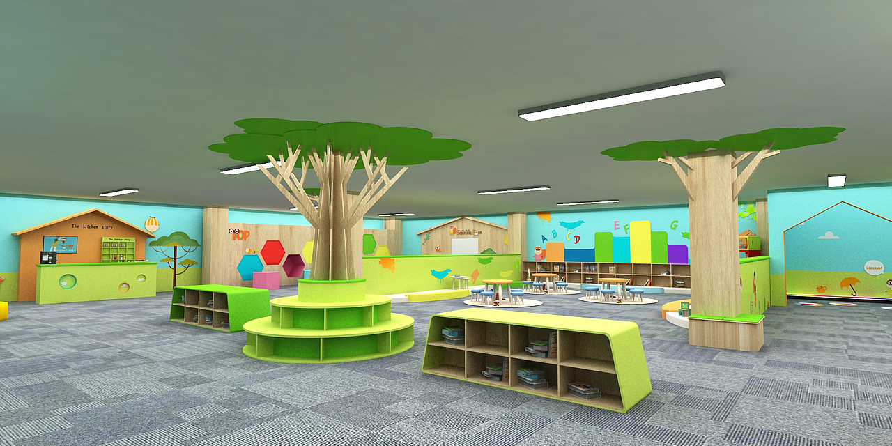 儿童馆（图ZMjI3NTYxMjE2） - 其他空间 - 站酷设计师南墙AL原创素材 - 站酷ZCOOL