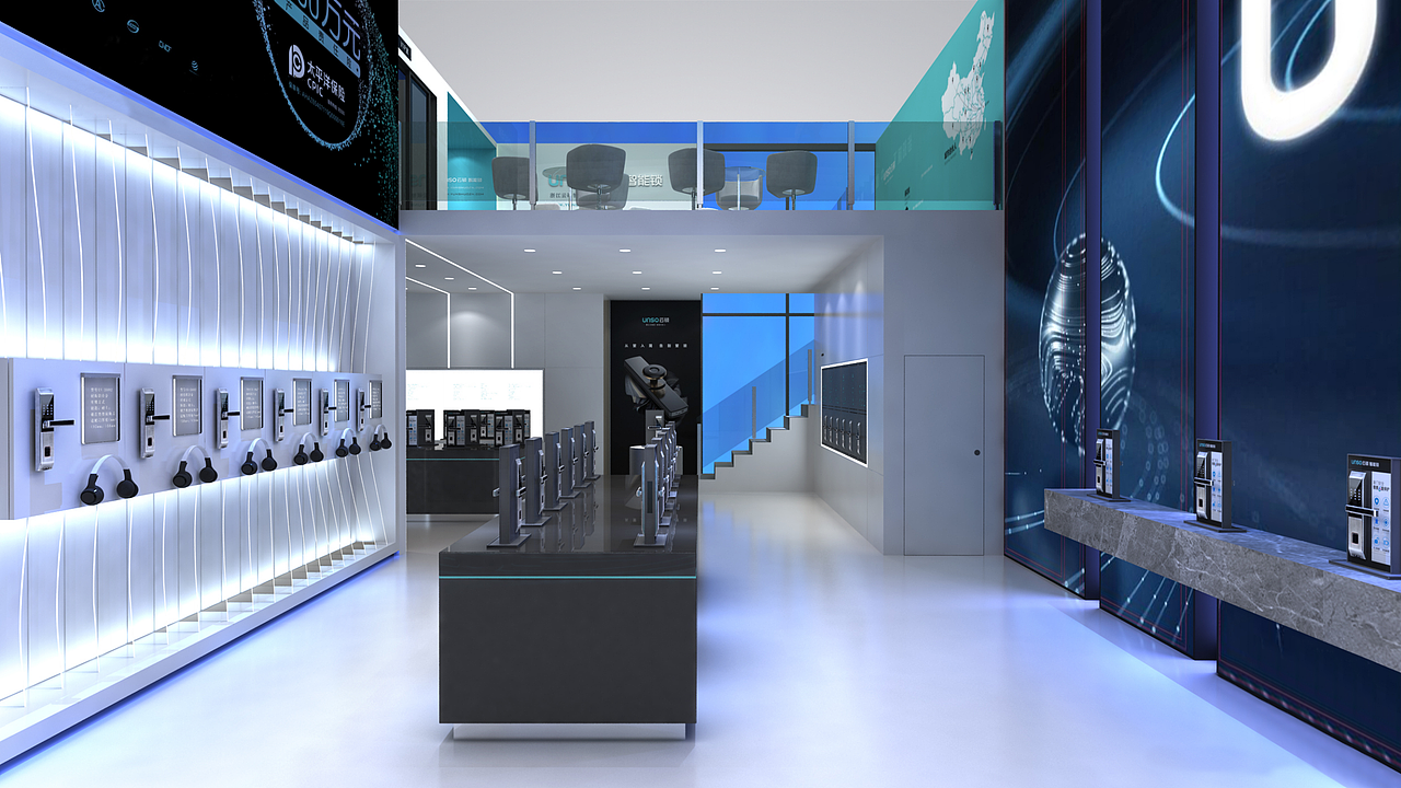 云硕智能锁展厅设计——红勾品牌策划（图ZMjMxNjAxNTM2） - 展陈设计 - 站酷设计师红勾品牌策划原创素材 - 站酷ZCOOL