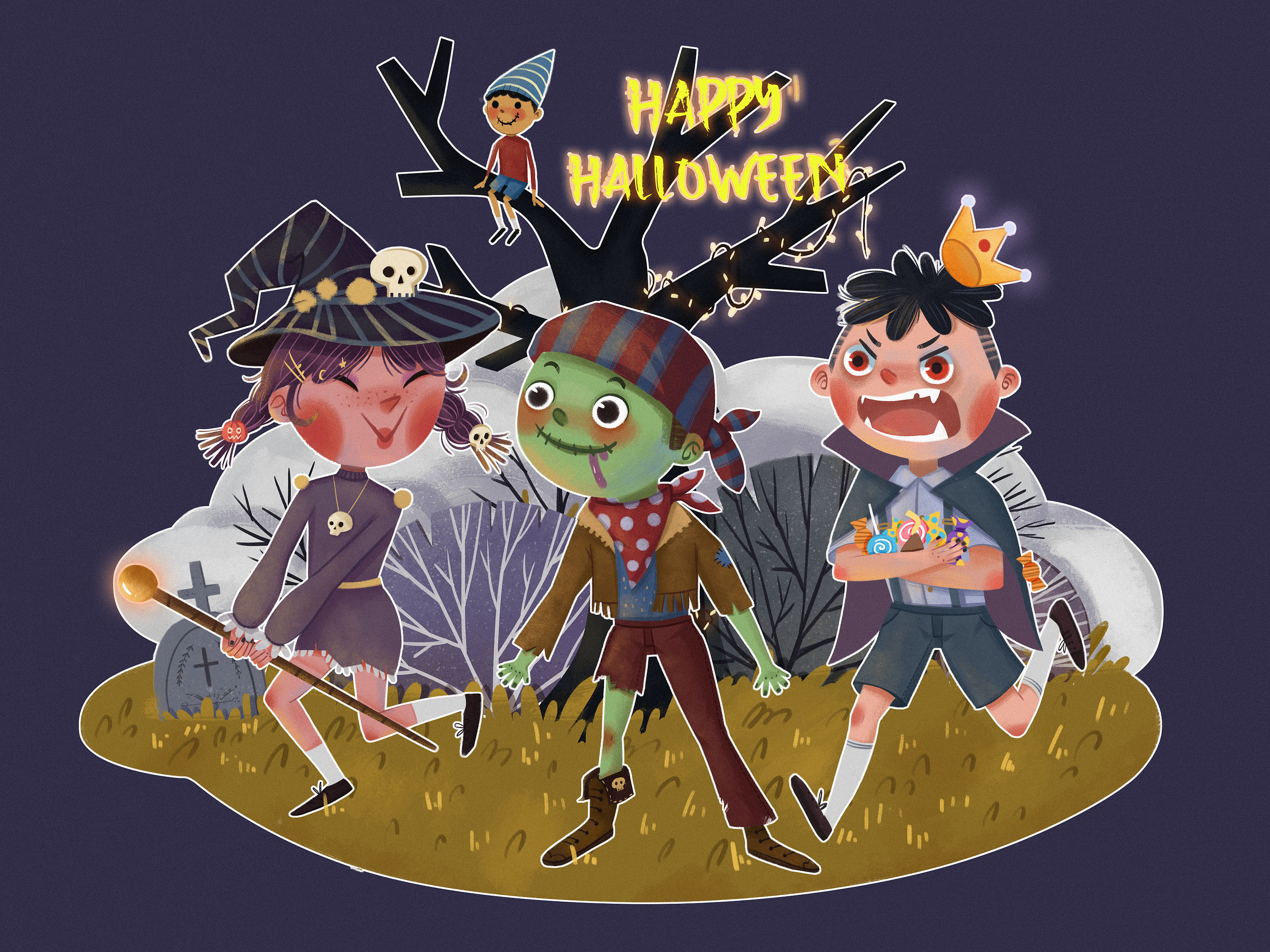 万圣节|插画|儿童插画|树懒仔riki - 原创作品 - 站酷 (zcool)