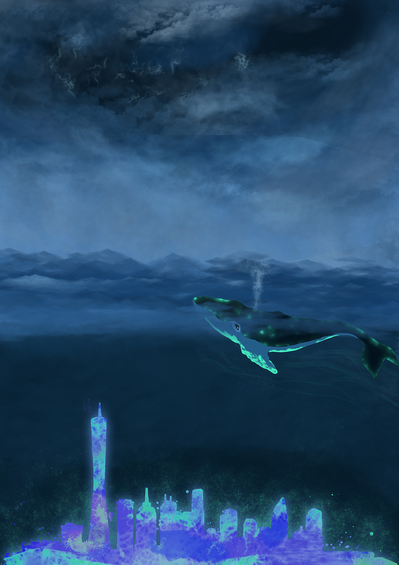 海底|插画|艺术插画|天阑 - 原创作品 - 站酷 (zcool)