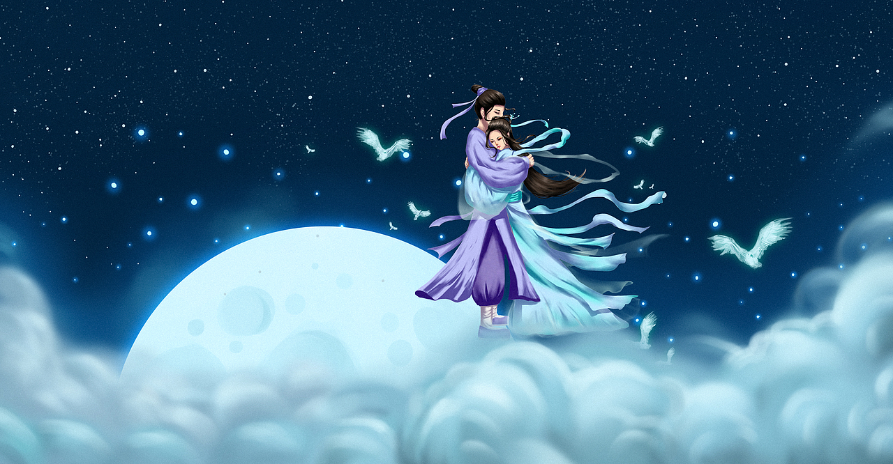 七夕插画（图ZMTI2NzMyODUy） - 商业插画 - 站酷设计师NKZ故原创素材 - 站酷ZCOOL