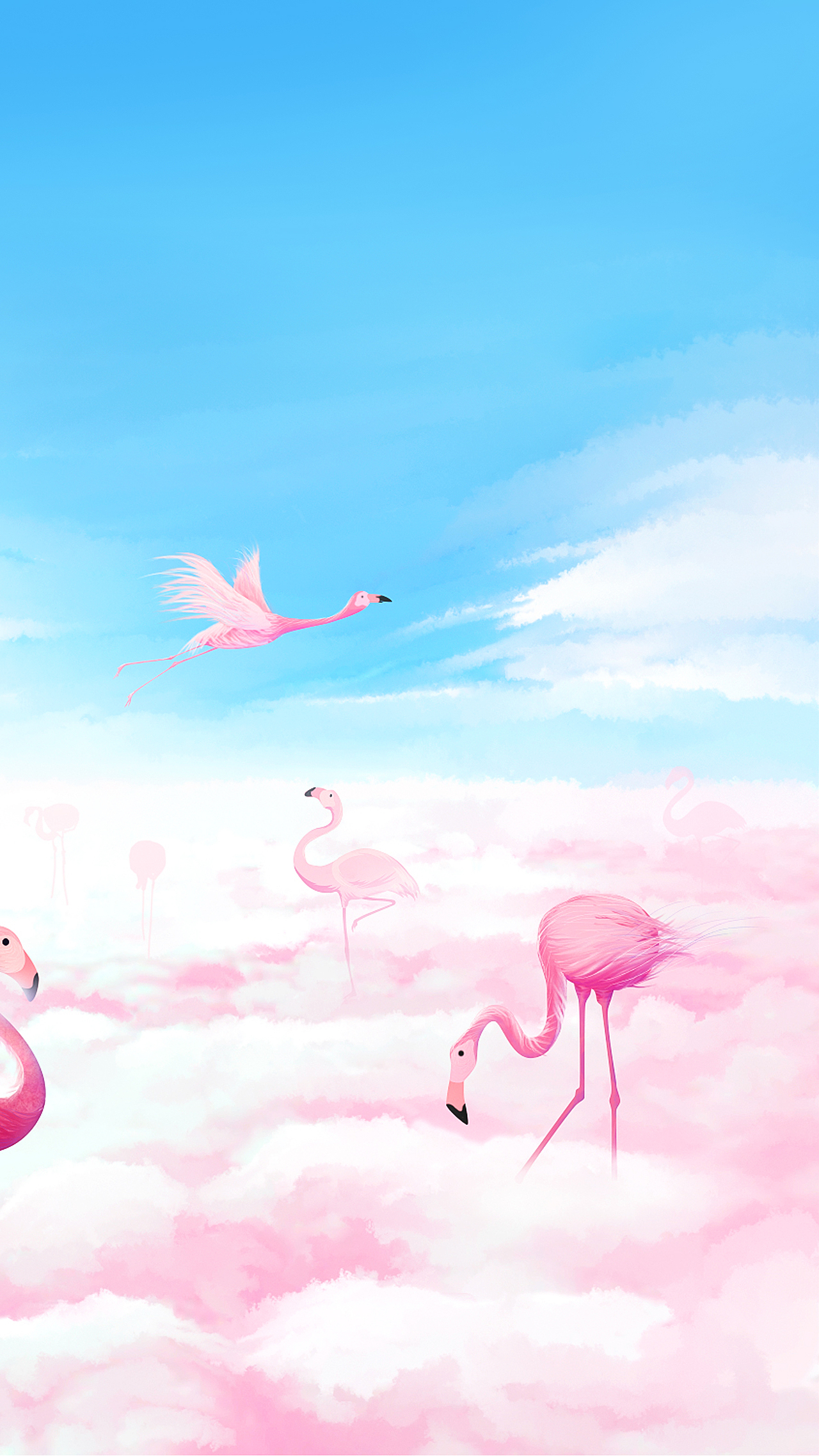 漫步云端（图ZMjE2NzMwNjY4） - 商业插画 - 站酷设计师小七_原创素材 - 站酷ZCOOL