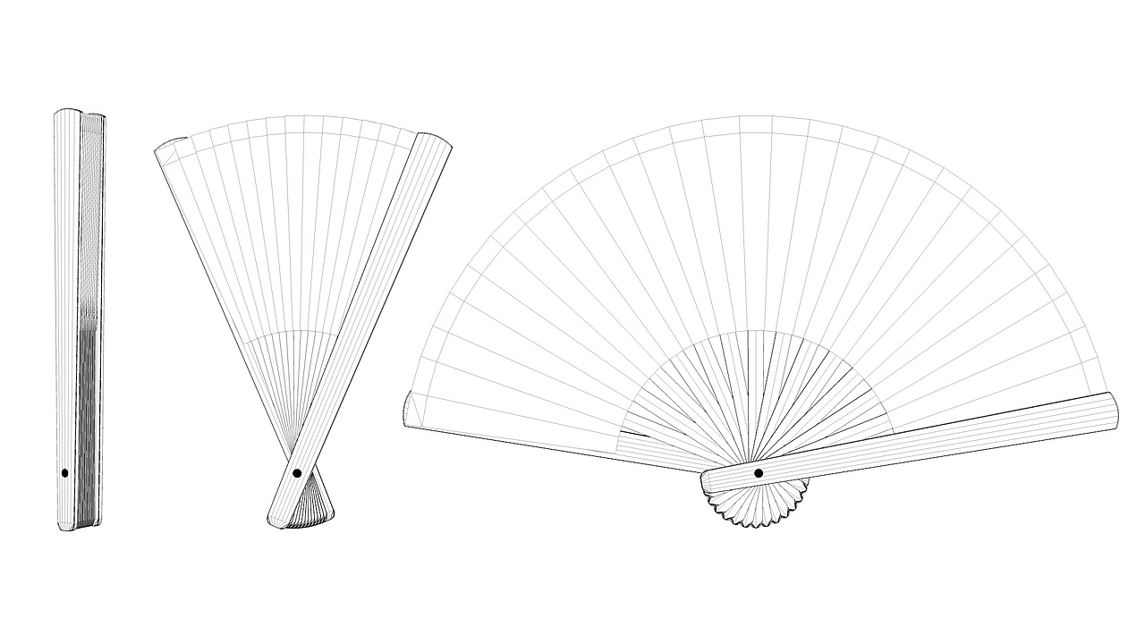 国风折扇-c4d模型