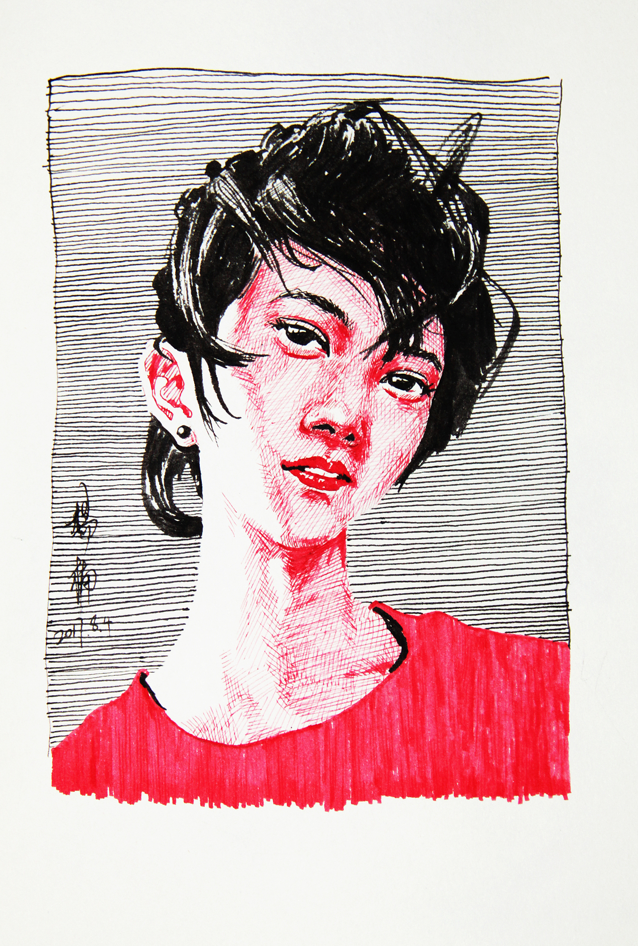 黑白与红、反色（图ZOTMxMTcyODQ=） - 绘画 - 站酷设计师浪尾仙原创素材 - 站酷ZCOOL