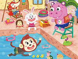 小動物學(xué)游泳