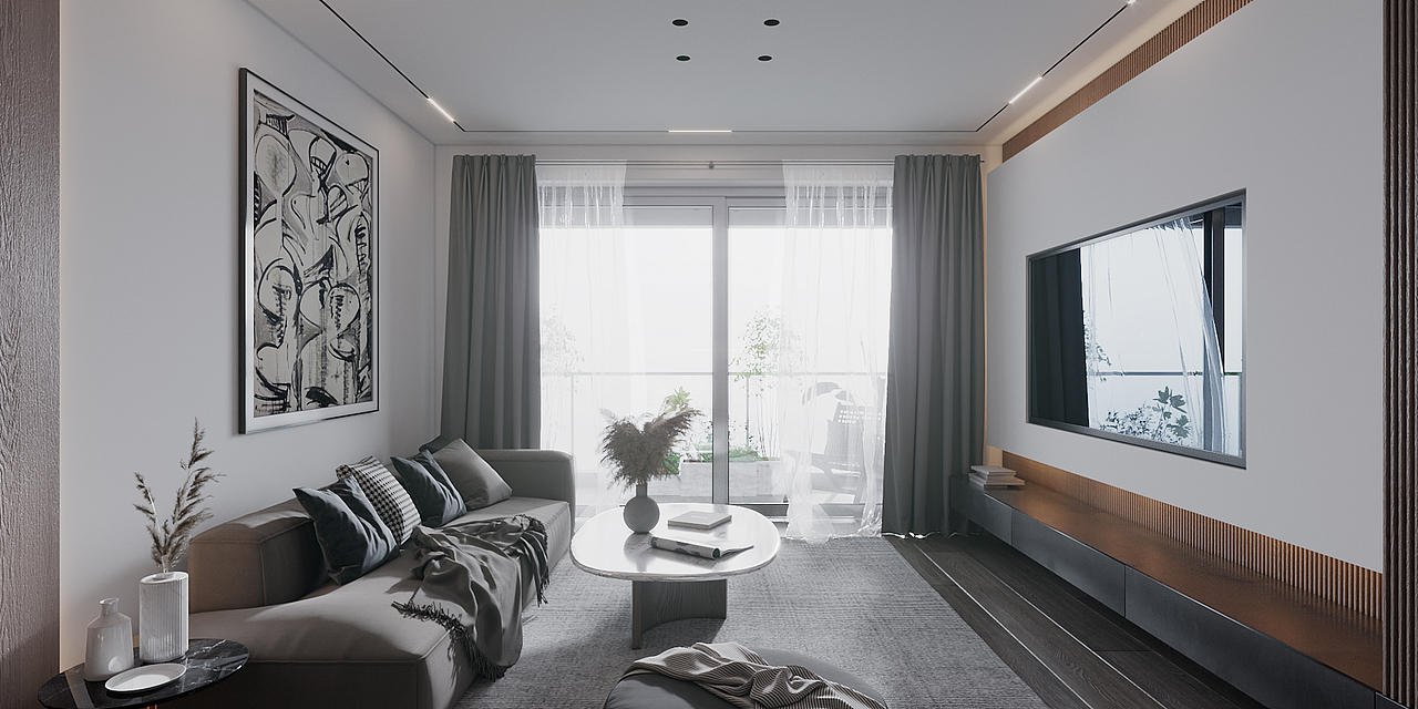 仁恒河滨|上海|145平|简约原木风