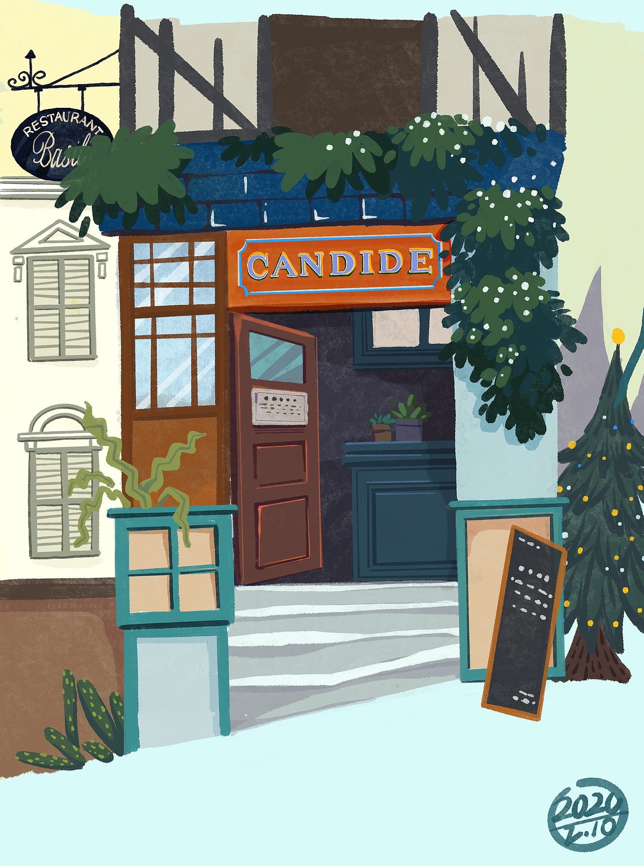 疫情期间为了转行插画画的画(多图)